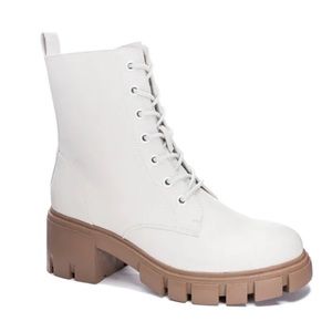 Dirty Laundry | combat boot chunky sole cream color 6 newz boots